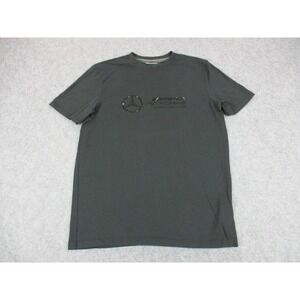Mercedes Shirt Mens Medium Black AMG Petronas F1 Formula One Spell Out Racing
